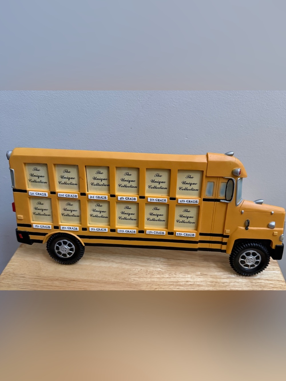 Yellow School Bus Photo Collage Frame ~ From 1st To 12th Picture Slots